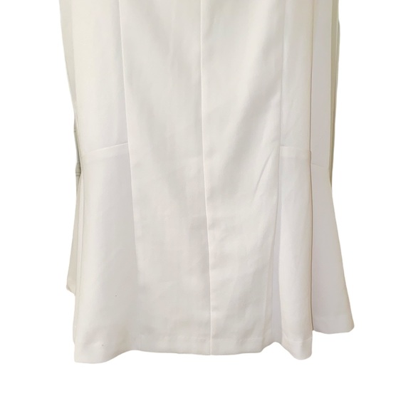 NWT Parker Ivory Cream Crosby Keyhole Cutout Ruffle Shift Tunic Mini Dress - M - Picture 4 of 15